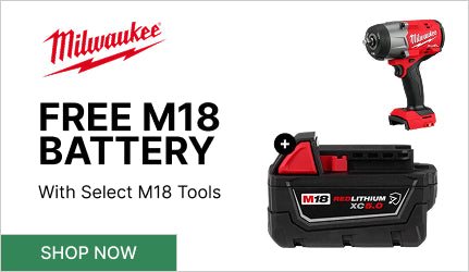 Milwaukee - Free M18 Battery with Select M18 Tool