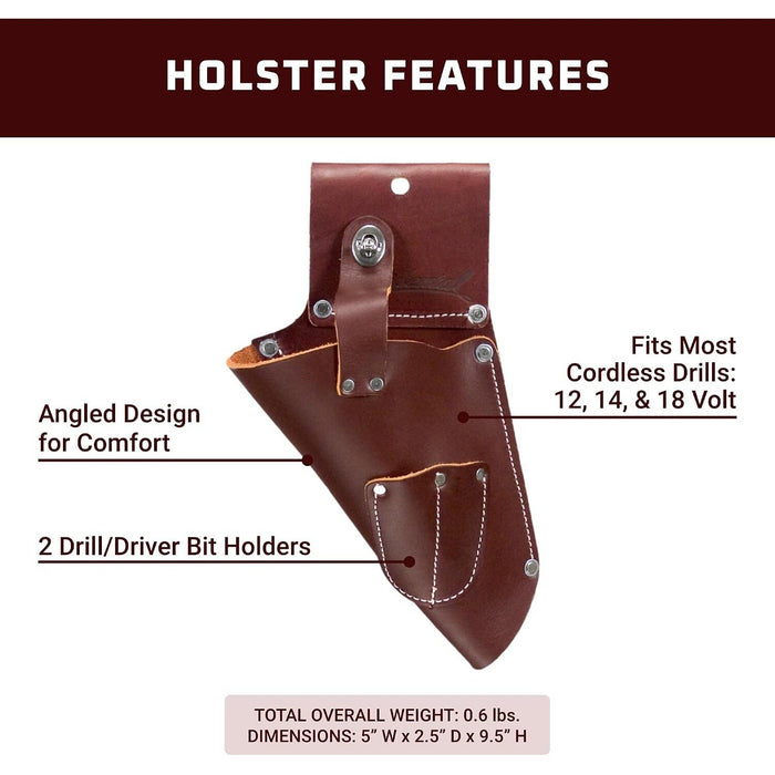 Occidental Leather 5066LH Left Handed Cordless Drill Holster - 3