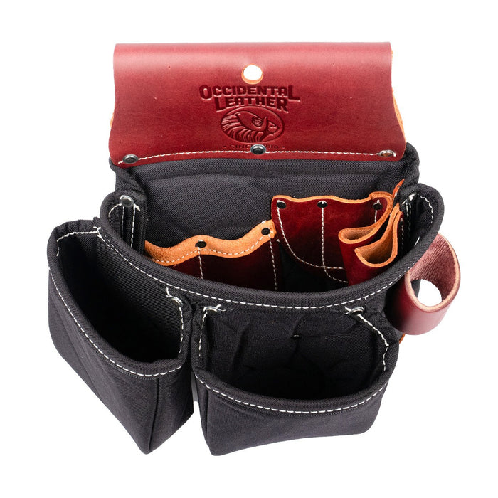 Occidental Leather B8017DBLH Black Left Handed OxyLights 3 Pouch Tool Bag - 8