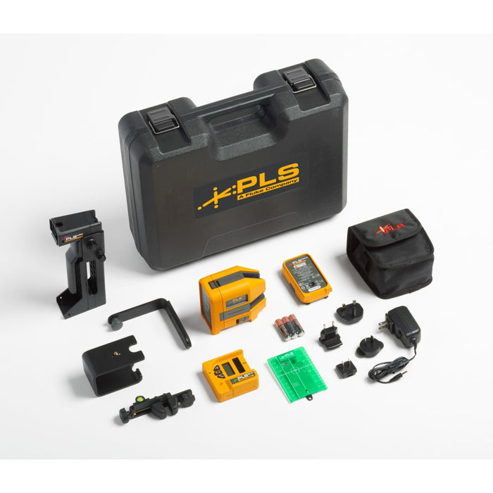 PLS 5116079 PLS 6G RBP SYS, Cross Line and Point Green Laser System w/ Rechargeable Battery