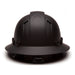 Pyramex HP54117V Ridgeline Vented Full Brim Hard Hat 4 Pt Ratchet Suspension Black - 4