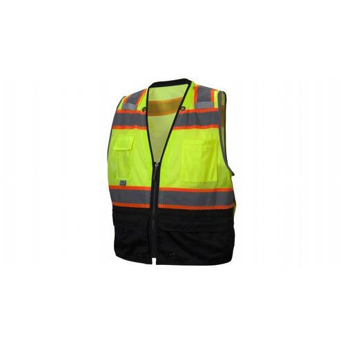 Pyramex RVZ4410BX3 Safety Vest - Hi-Vis Lime - Size 3X Large