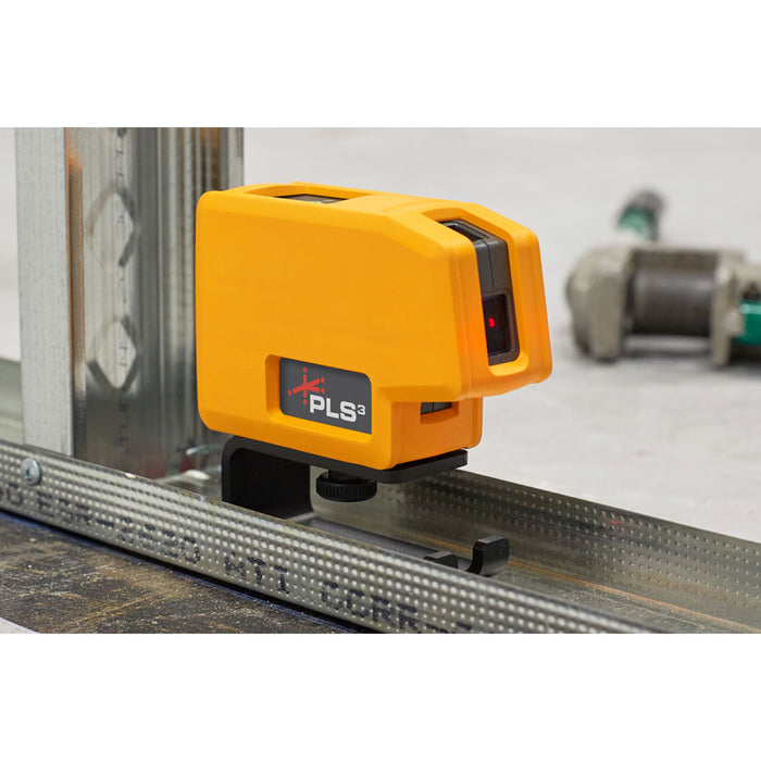 Pacific Laser Systems PLS 3 Red 3-Point Beam Laser Level, Plumb and Bob Tool PLS-60523N - 3