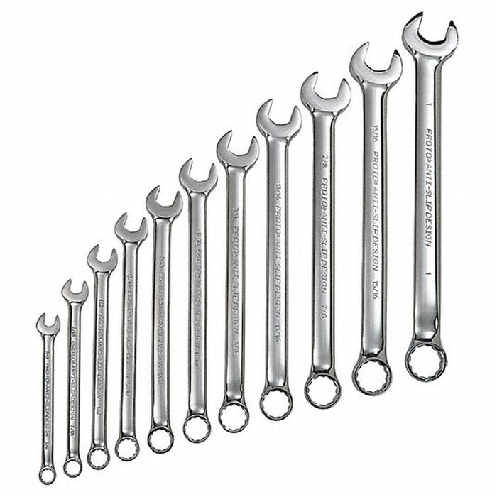Proto J1200H11T5 Full Polish 12 Point Combination Wrench Set (11 Piece)