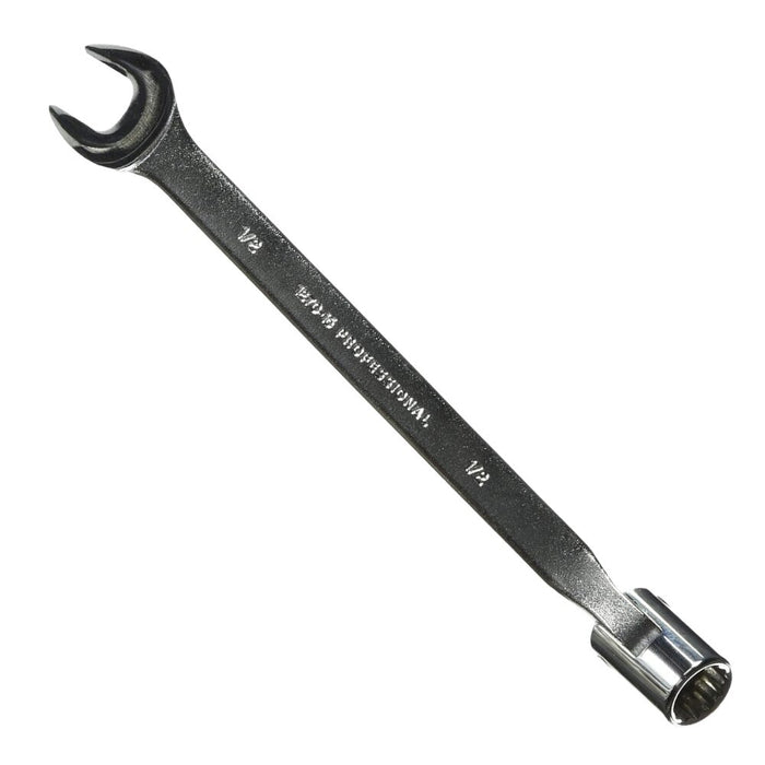 Proto J1270-16 Satin Finish SAE 1/2" Combination Flex Head Wrench, 12 Point