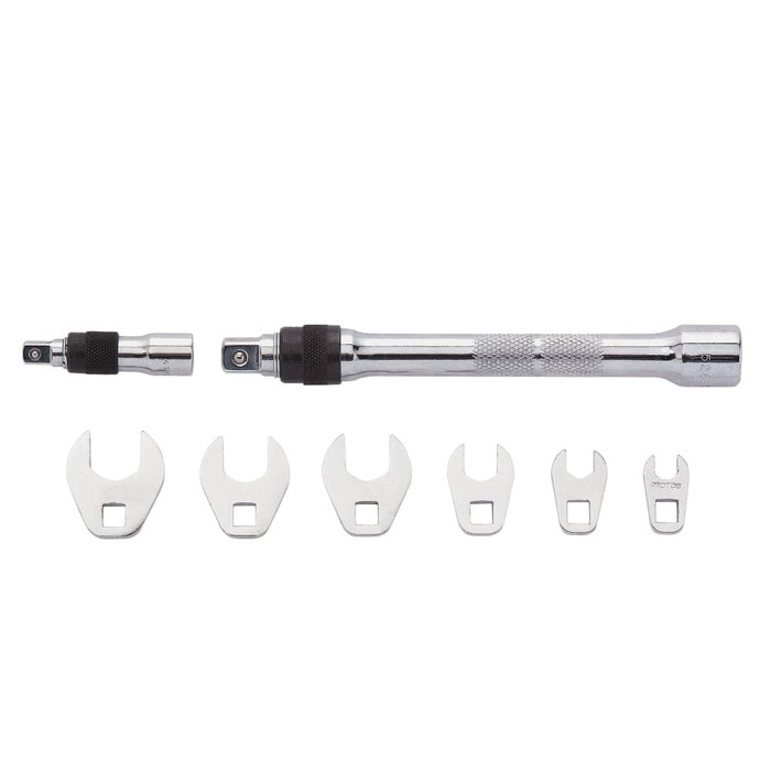 Proto J47000CFL 1/4" Drive 8 Piece Crowfoot Wrench Set w/Locking Extensions
