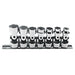 Proto J52200 7-Pieces 3/8" Drive Metric Chrome Socket Set, 12 Point