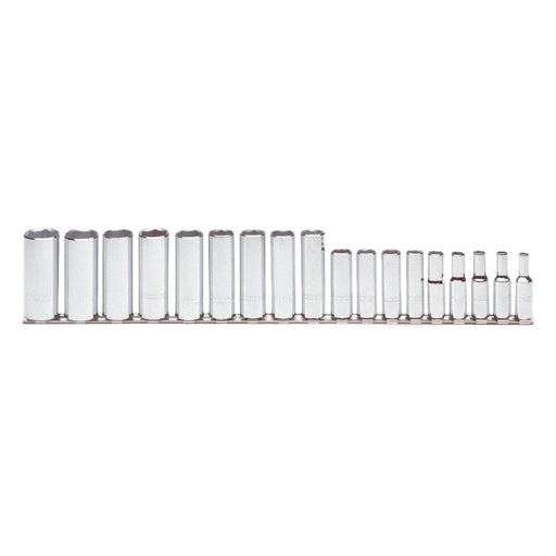 Proto J52203 18-Pieces 3/8" Drive Metric Chrome Socket Set