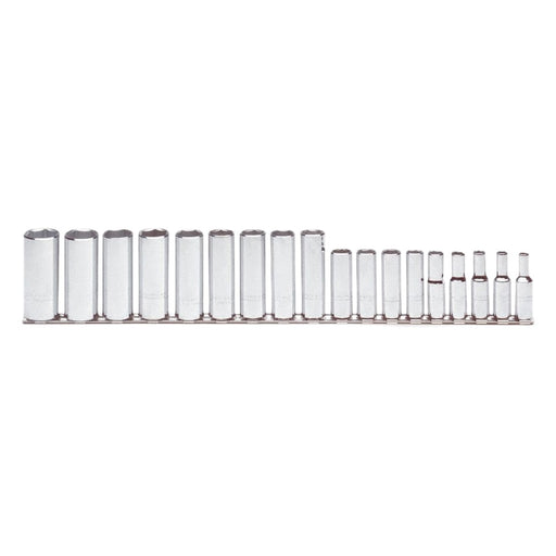 Proto J52203 18-Pieces 3/8" Drive Metric Chrome Socket Set