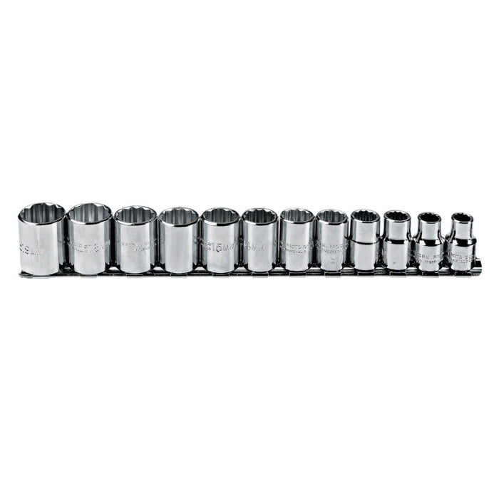 Proto J52216 3/8 Drive 12 Pc. Metric Socket Set - 12 Point