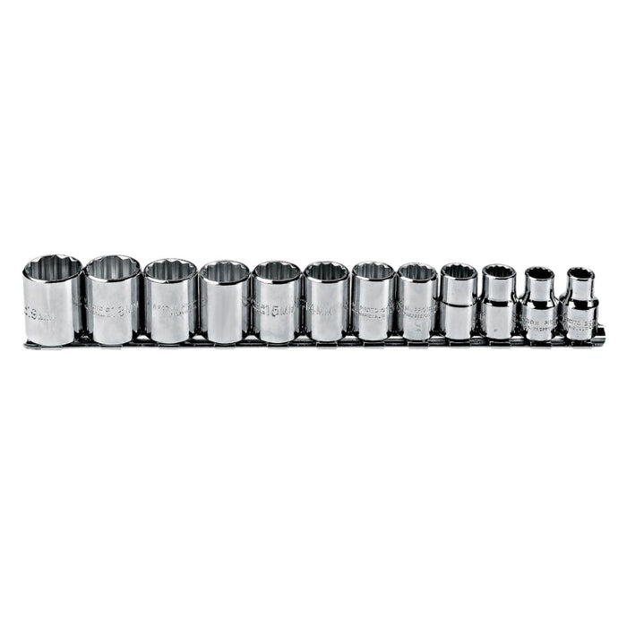 Proto J52216 3/8 Drive 12 Pc. Metric Socket Set - 12 Point