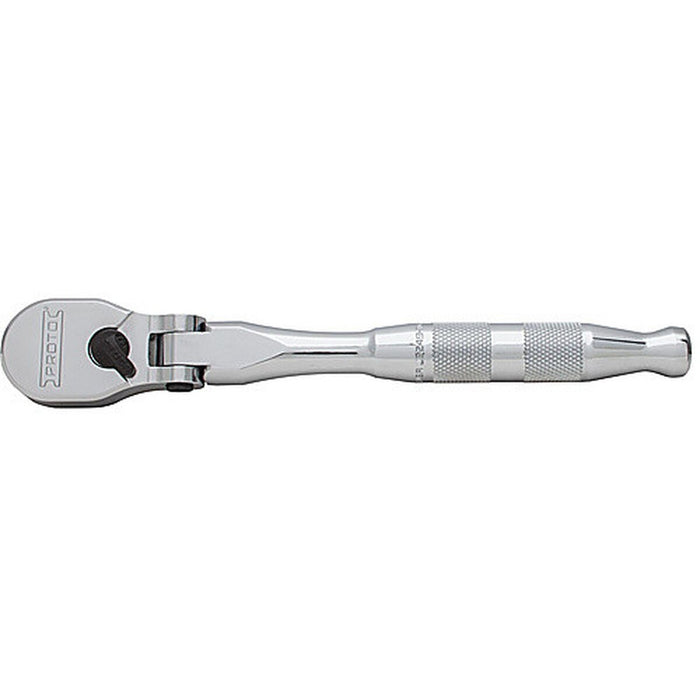 Proto J5249HTCF 3/8" Drive Flex Head 90-Tooth Pear Head Ratchet Full Polish 7"