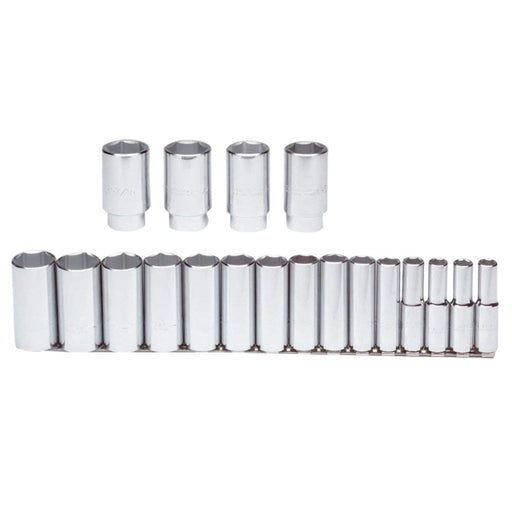 Proto J54101 1/2 Drive 19 Pc. Deep Socket Set - 6 Point