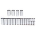 Proto J54101 1/2 Drive 19 Pc. Deep Socket Set - 6 Point