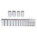 Proto J54105-TT Tether-Ready 1/2" Drive 19 Piece Deep Socket Set - 12 Point