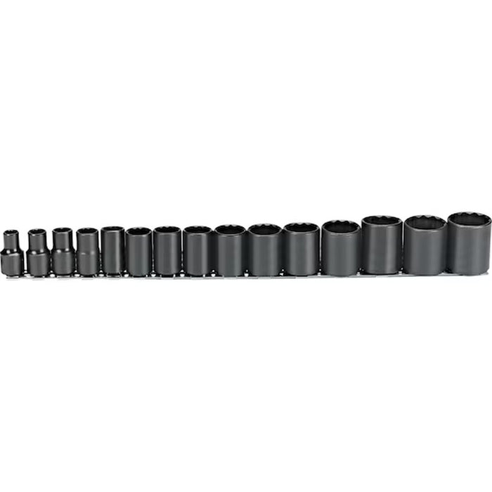 Proto J54302 1/2" Drive 12 Point Black Oxide Socket Set (15 Piece)