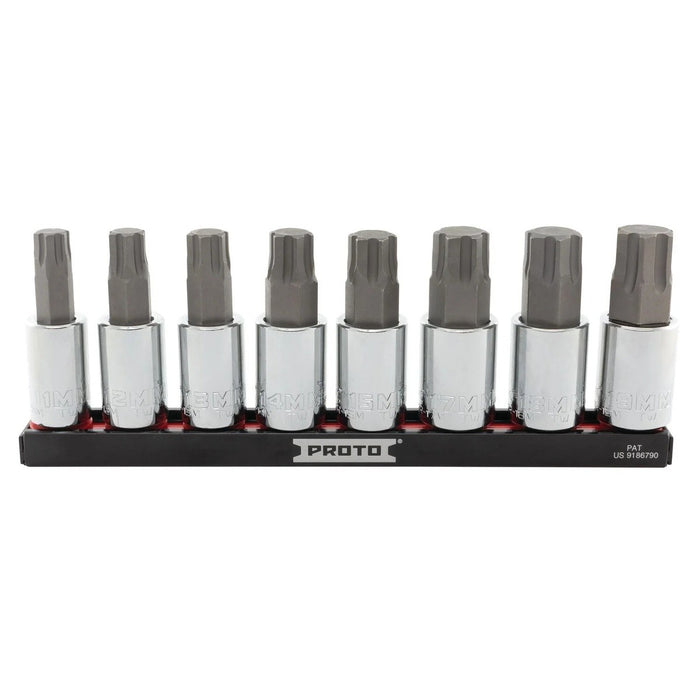 Proto J5441R8MM 1/2" Drive Advanced Hex Bit Socket Set Metric 11-19 mm (8 Piece Set)