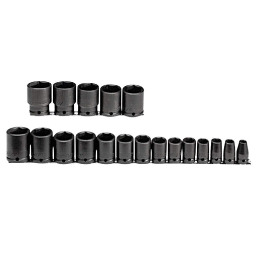 Proto J74106 1/2" DRIVE 19 PIECE IMPACT SOCKET SET - 6 POINT