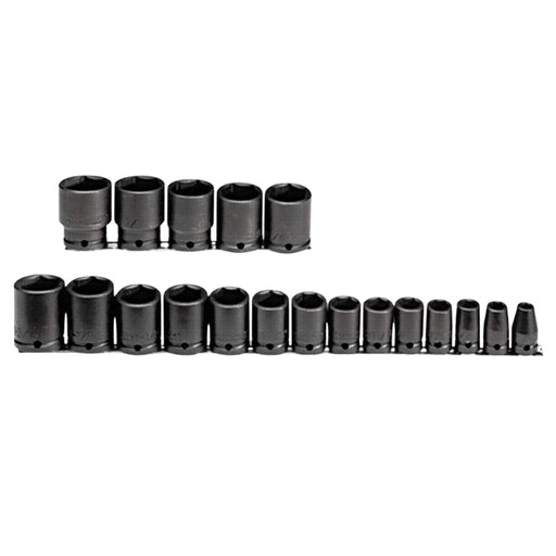 Proto J74106 1/2" DRIVE 19 PIECE IMPACT SOCKET SET - 6 POINT