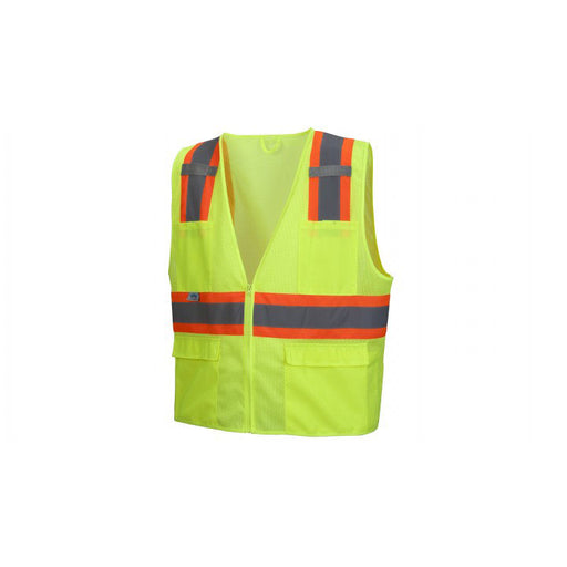 Pyramex RVZ2310XL Safety Vest - Hi-viz lime - All mesh - Size Extra Large