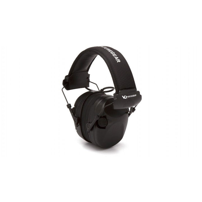 Pyramex VGPME20 Venture Gear - Black Electronic Earmuff With Black Headband