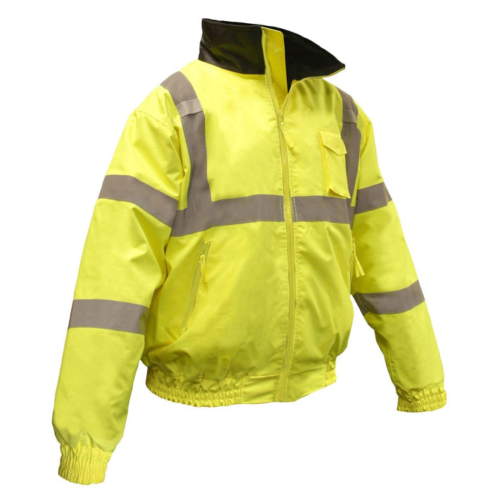 Radians SJ11Q-3ZGS-2X 2X Class 3 Quilted Bomber Jacket - Green