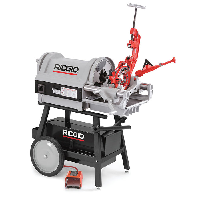 RIDGID 26097 1224 1/4" - 4" NPT Hammer Chuck Threading Machine, 240V - 2