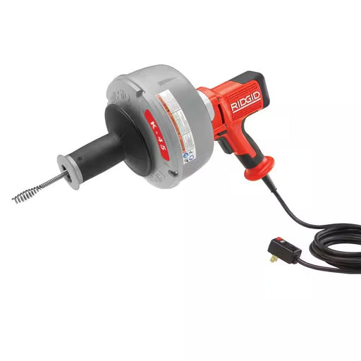 RIDGID 36013 K-45-1 Drain Cleaning Machine With Slide Action Chuck