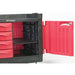 Rubbermaid FG453388BLA TradeMaster Cart with 4-Drawer and Cabinet - 6