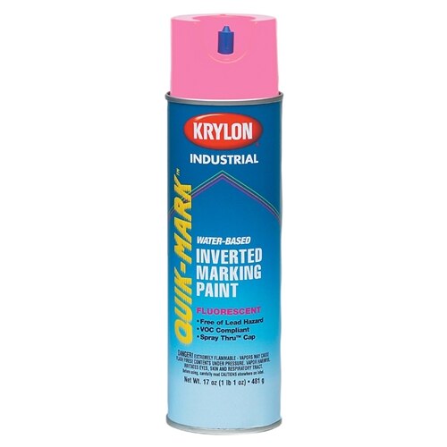 Krylon 3612 Quik-Mark WB Inverted Marking Paint Fluorescent Pink