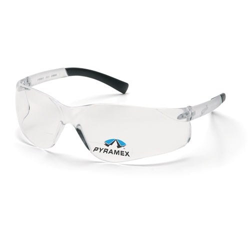 Pyramex S2510R20 Ztek Readers Eyewear Clear +2.0 Lens Safety Glasses with Clear Frame