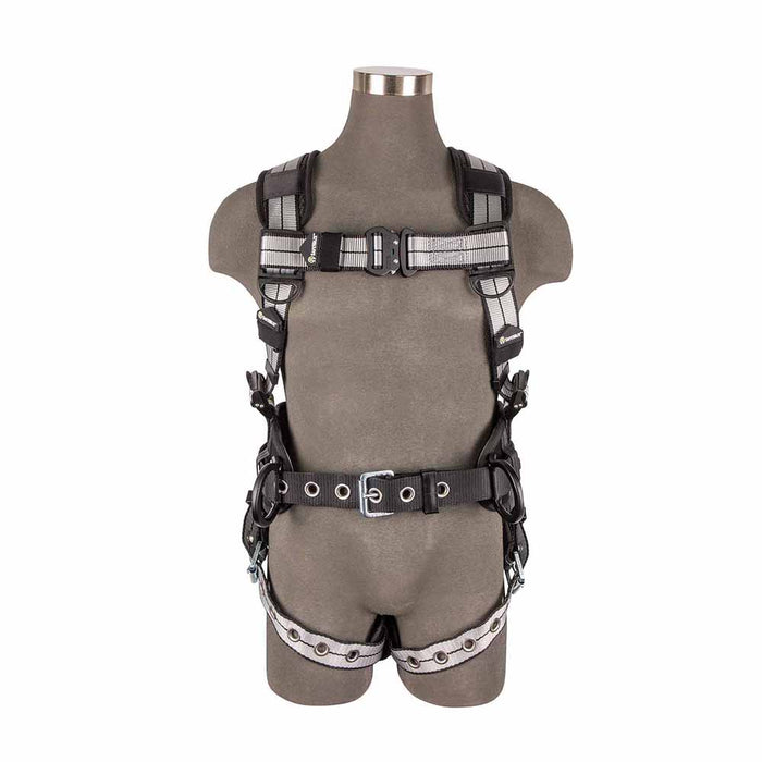 Safewaze 020-1190 PRO+ Slate Construction Harness: Alu 3D, Alu QC Chest, TB Legs (M)