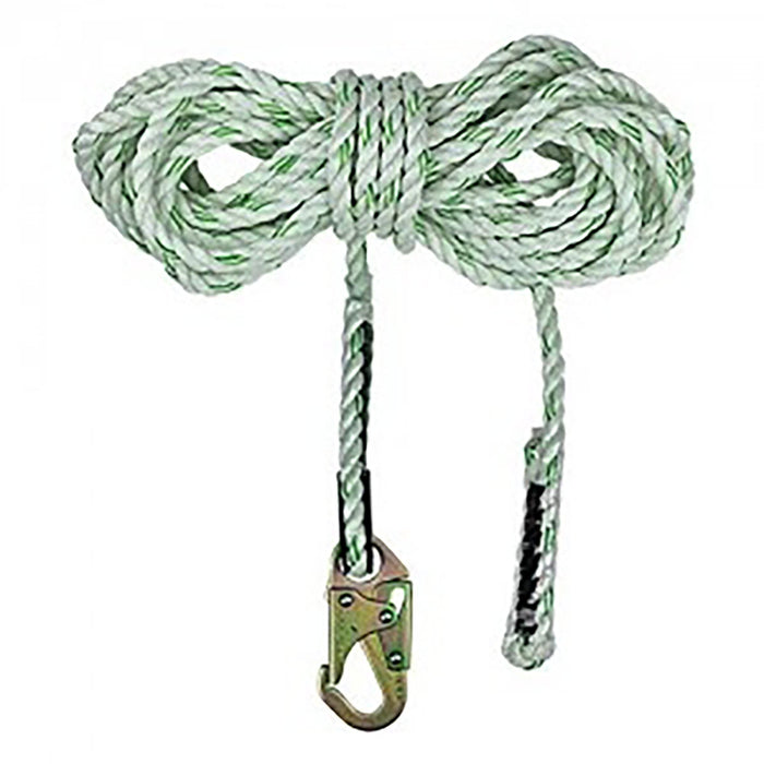 Safewaze FS700-75 75' Rope Lifeline With Double Locking Snap Hook