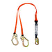 Safewaze FS88566-E 6' Energy Absorbing Lanyard With Rebar Hooks, 100% Tie-Off