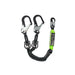 Safewaze FS-88761-FF-ALU 6' PRO+ 100% Dual-Leg Energy Absorbing Lanyard w/ Alum Rebar Hooks & Rescue Rings 12' Free Fall