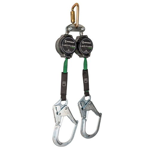 Safewaze 018-5018 Latitude Pro 7' Dual Web SRL: FS-EX313, Carabiner, Rebar Hooks