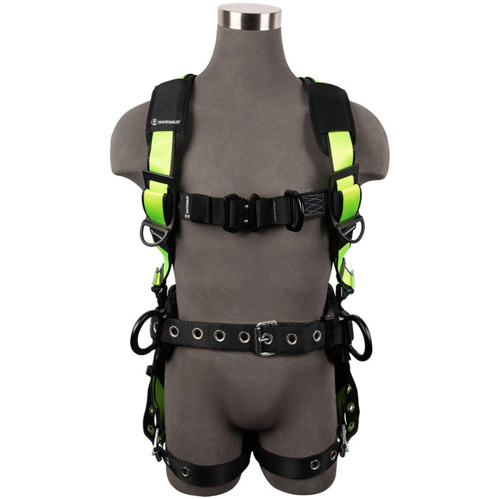 Safewaze FS377-S Wind & Tower Construction Harness: Alu 3D, Alu QC Chest, Alu Fd, Tb Legs