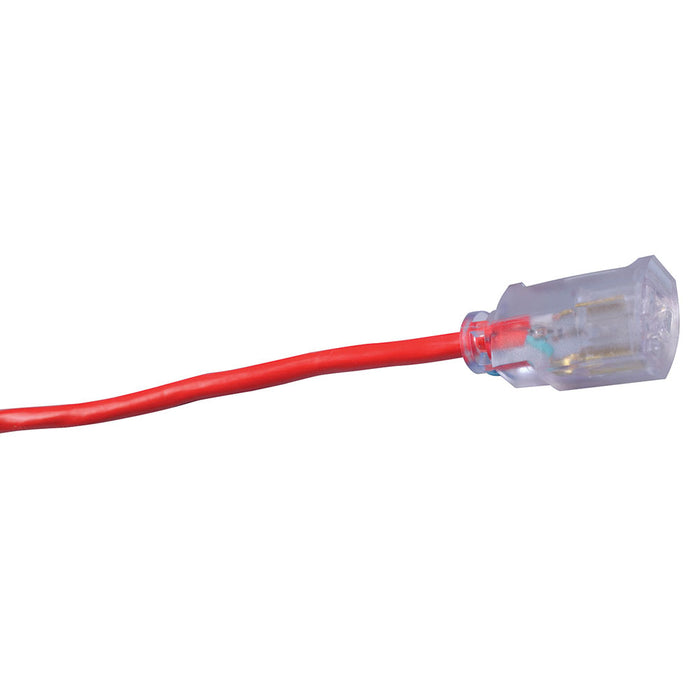 Southwire 2489SW8804 14/3 100' SJTW Extension Cord Red with Lighted Ends - 4