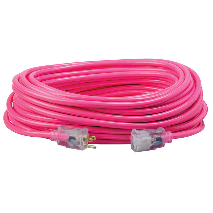 Southwire 2579SW000A 12/3 100' SJTW Cool Pink with Lighted Ends