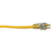 Southwire 2587SW8802 12/3 25' SJTW Yellow Extension Cord with Lighted End - 2