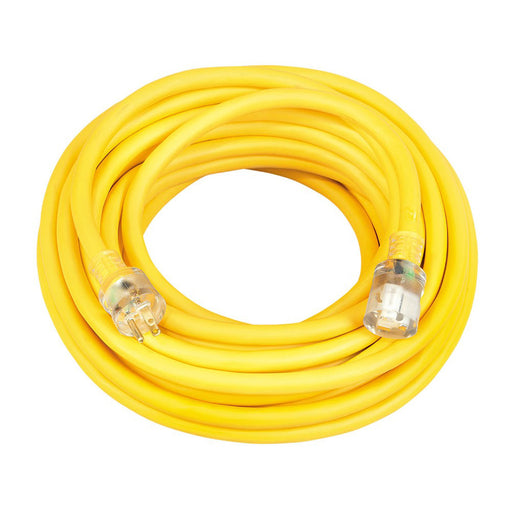 Southwire 2689SW0002 10/3 100' SJTW Yellow Extension Cord with Lighted End