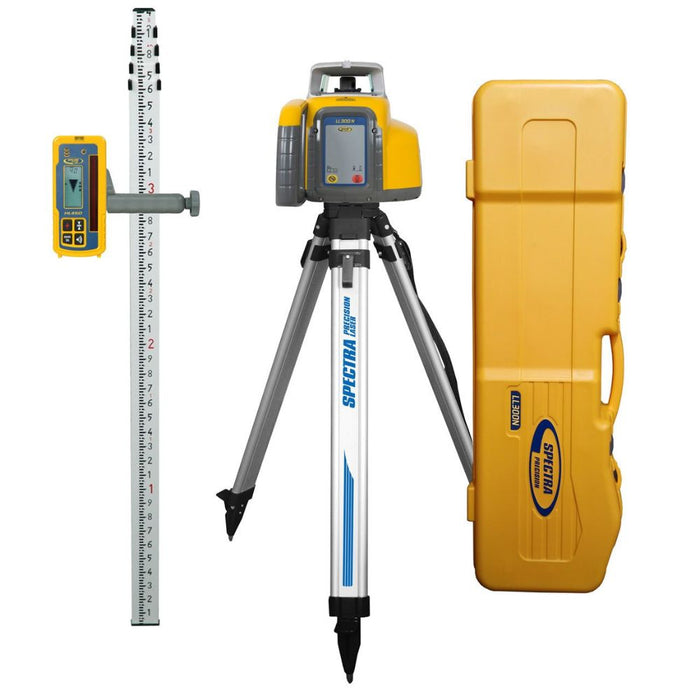 Spectra LL300N-1 LL300N Self-Leveling Laser Level Package with Tripod and Grade Rod (Tenths)