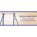 Trojan TS35 35" Tall Powder Coated Steel Sawhorse Legs (2 Legs) - 3