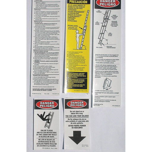 Werner LFL-100 Safety Label Kit For Lean Safe Step Ladders