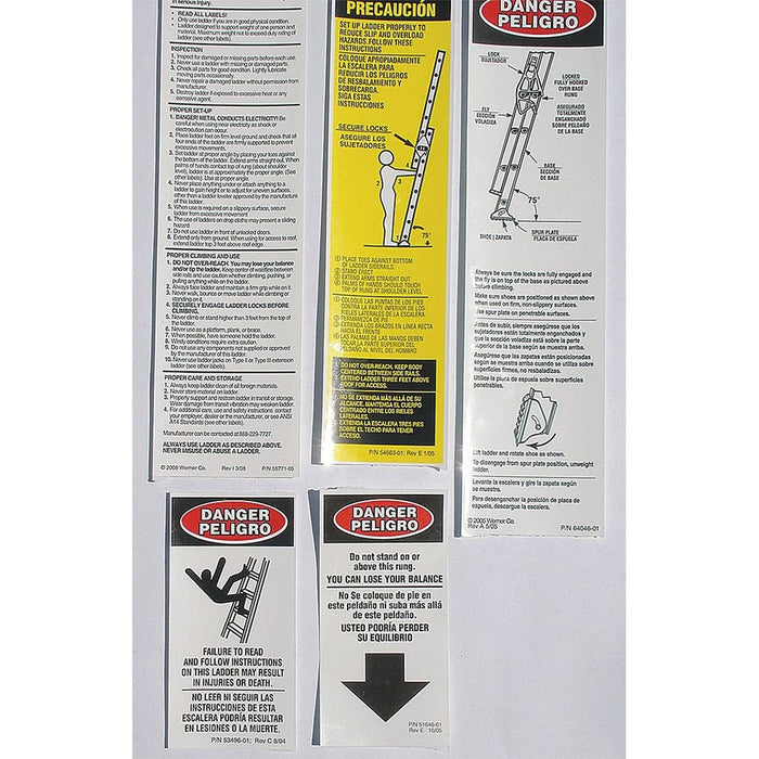 Werner LFL-100 Safety Label Kit For Lean Safe Step Ladders