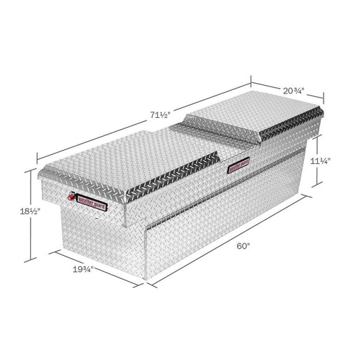 WeatherGuard 124-0-01 Aluminum Clear Full Standard Gull Wing Cross Box, 11.3 Cu Ft - 2