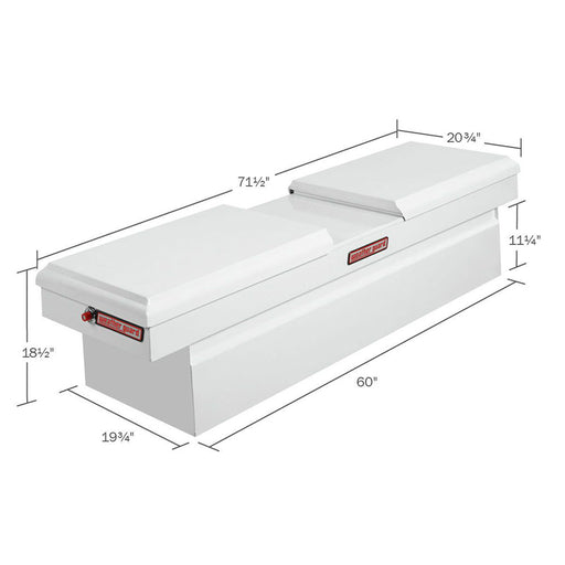 WeatherGuard 125-3-01 White Steel Full Standard Gull Wing Box, 11.3 cu ft - 2