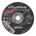 Weiler 56131 2" x 1/4" Wolverine Type 1 Snagging Wheel, A36T, 3/8"A.H.