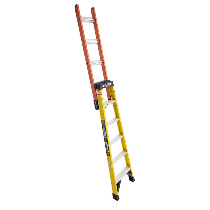 Werner LDP7306 Leansafe X3 3-in-1 Multi-Purpose Ladder, 6' Step ladder/ 6' Extension Height/ 10' Reach, 375 lb. Capacity - 7