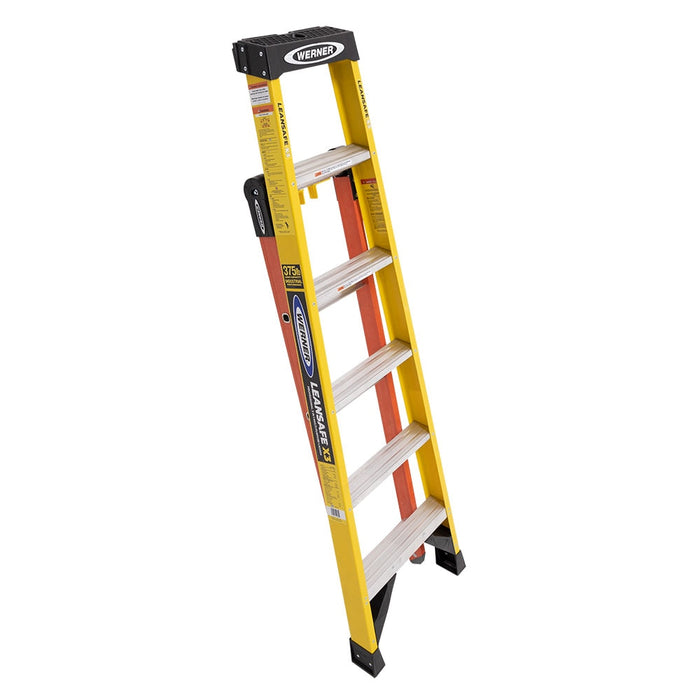 Werner LDP7306 Leansafe X3 3-in-1 Multi-Purpose Ladder, 6' Step ladder/ 6' Extension Height/ 10' Reach, 375 lb. Capacity - 8